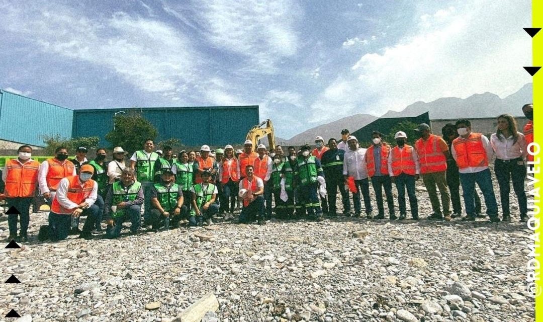 JESÚS NAVA, ALCALDE DE SANTA CATARINA LIMPIÓ ÁREA DE ARROYO “EL OBISPO”