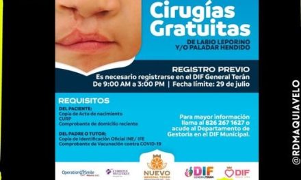 BRINDA GOBIERNO DE GENERAL TERÁN Y CHRISTUS MUGUERZA CIRUGÍAS GRATUITAS PARA NIÑOS