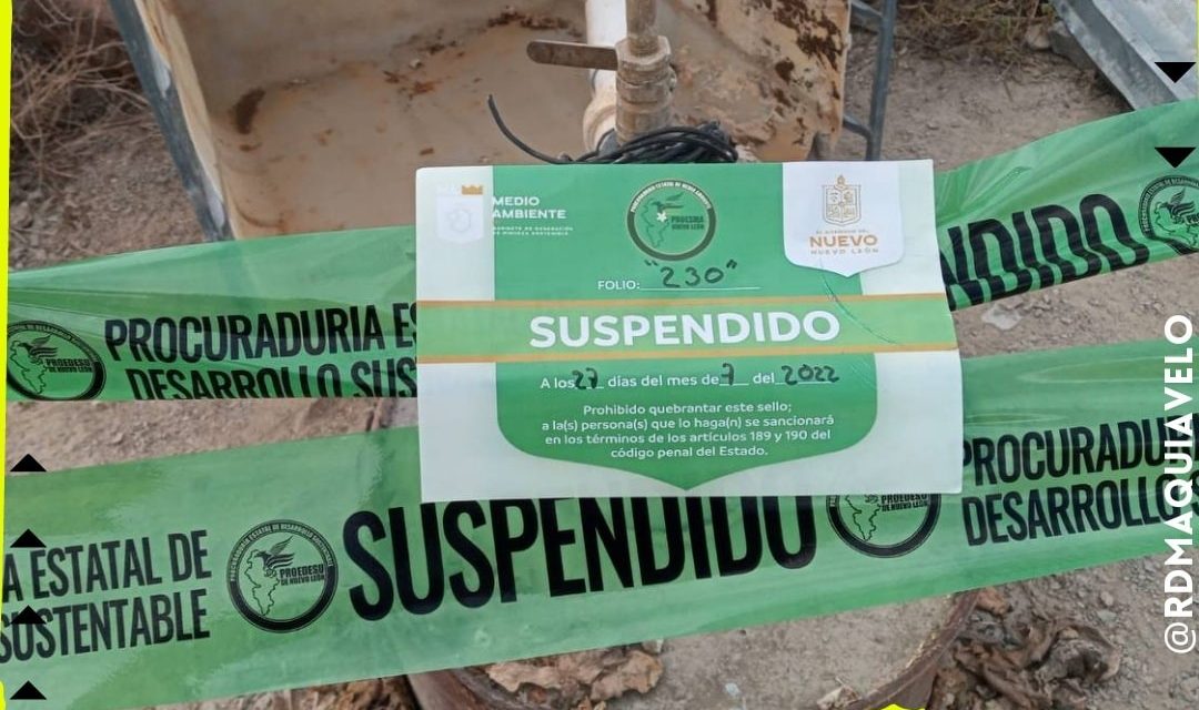 SUSPENDEN PEDRERA DE LAMPAZOS POR MAL USO DE AGUA