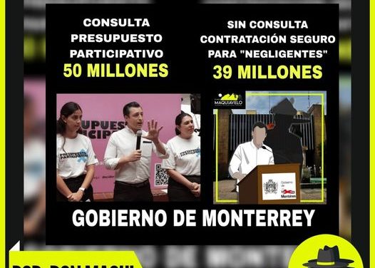 LAS INCONGRUENCIAS Y CORRUPTELAS DE COLOSIO: PONE A CONSULTA GASTAR 50 MILLONES EN PRESUPUESTO PARTICIPATIVO, PERO CONTRATA POR 39 MILLONES Y SIN CONSULTAR UN SEGURO PARA ÉL Y SUS FUNCIONARIOS ¿Y LA OPOSICIÓN?  POR: DON MAQUI