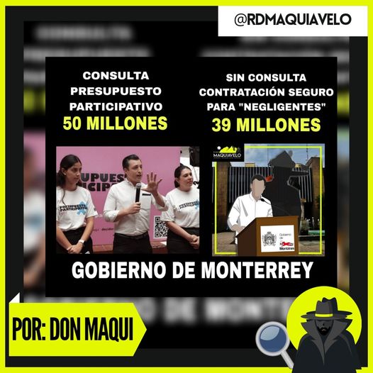 LAS INCONGRUENCIAS Y CORRUPTELAS DE COLOSIO: PONE A CONSULTA GASTAR 50 MILLONES EN PRESUPUESTO PARTICIPATIVO, PERO CONTRATA POR 39 MILLONES Y SIN CONSULTAR UN SEGURO PARA ÉL Y SUS FUNCIONARIOS ¿Y LA OPOSICIÓN?  POR: DON MAQUI