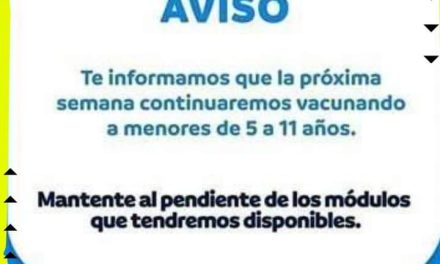 ANTE BUENA RESPUESTA, SALUD INFORMA QUE EXTENDERÁN VACUNACIÓN PARA NIÑOS