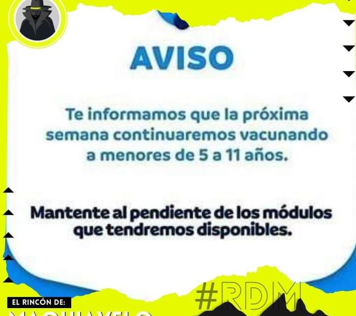 ANTE BUENA RESPUESTA, SALUD INFORMA QUE EXTENDERÁN VACUNACIÓN PARA NIÑOS