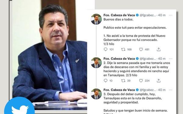 REAPARECE EX GOBER DE TAMAULIPAS