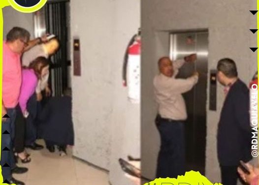 CIUDADANOS SE QUEDAN ATRAPADOS EN ELEVADOR DEL CONGRESO DEL ESTADO