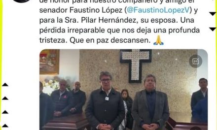 SENADORAS Y SENADORES HACEN GUARDIA EN HONOR AL SENADOR FAUSTINO LÓPEZ