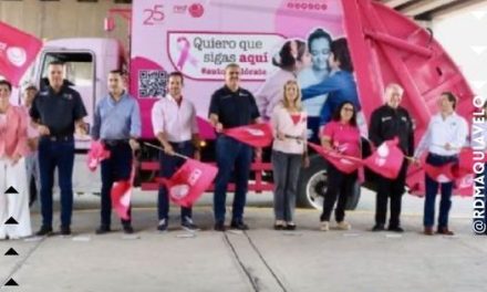 CAMIONES EN APODACA SE VISTEN DE ROSA POR EL MES DE CONCIENTIZACIÓN Y SENSIBILIZACIÓN CONTRA EL CÁNCER DE MAMA