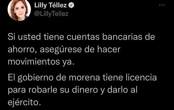 SENADORA Lilly Téllez “CONFUNDE” A @PartidoMorenaMx Y Gobierno de México  CON Cámara de Diputados – H. Congreso de la Unión