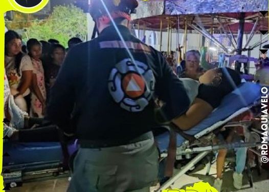 ACCIDENTE EN JUEGO MECÁNICO DEJA CUATRO LESIONADOS