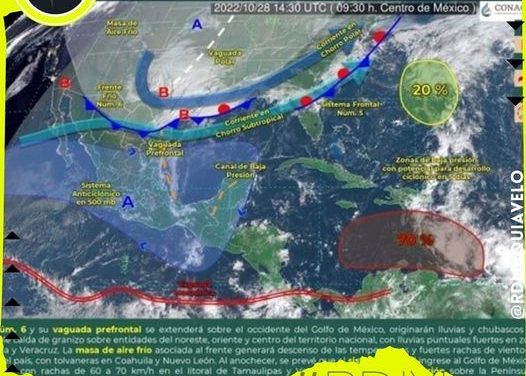 FRENTE FRÍO LLEGA A NUEVO LEÓN CON PROBABILIDADES DE LLUVIAS