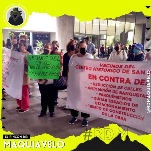 CONTINÚAN PROTESTAS EN PALACIO MUNICIPAL DE SAN PEDRO POR OBRAS PÚBLICAS Y AUMENTO AL PREDIAL