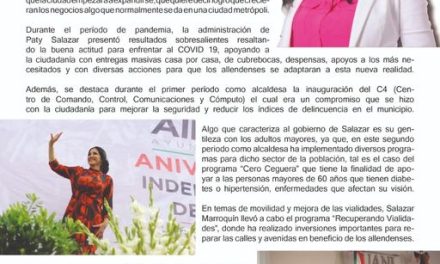 Este es el segundo periodo de Patricia Salazar al frente de la administración del municipio de #Allende