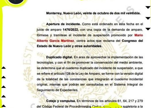 CONCEDEN SUSPENSIÓN PROVISIONAL AL PROCESO PARA ELEGIR UN NUEVO FISCAL ESTATAL