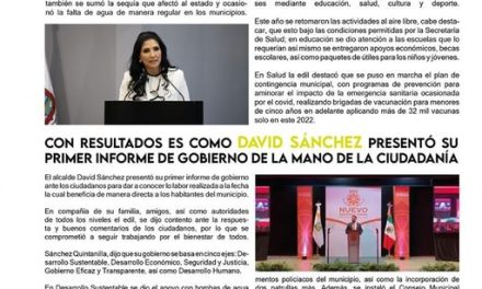 En Allende la alcaldesa Patricia Salazar sigue dando grandes resultados para sus ciudadanos, muestra de ello es que la refrendaron en el cargo.  David Sánchez en General Terán sigue construyendo en diversos ámbitos para hacer crecer el municipio y darle así a toda su gente un sinfín de beneficios.