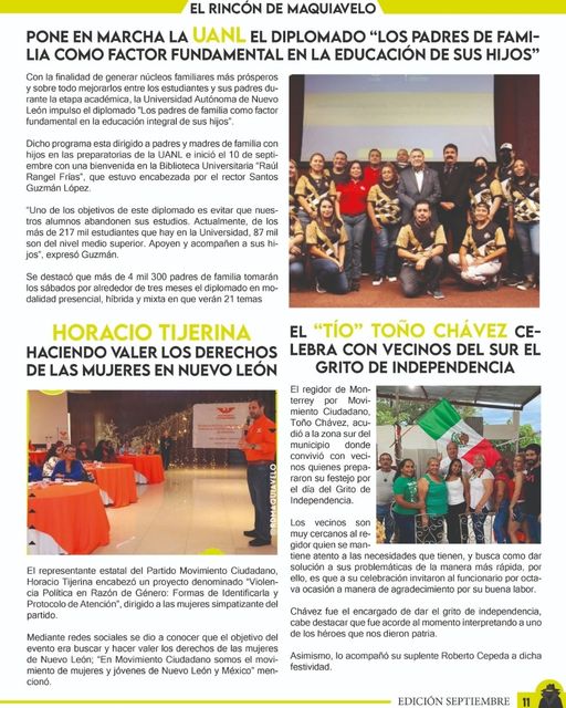 La UANL invitó a padres de familia a un diplomado en el que buscaba dar las herramientas necesarias para formar familias más prosperas para un buen futuro lleno de valores y educación.