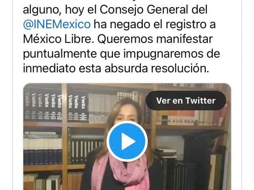 Felipe Calderón Hinojosa y Margarita Zavala  SOSTENÍAN QUE EL INE Mexico Instituto Nacional Electoral ACTUABA DE MANERA ILEGAL