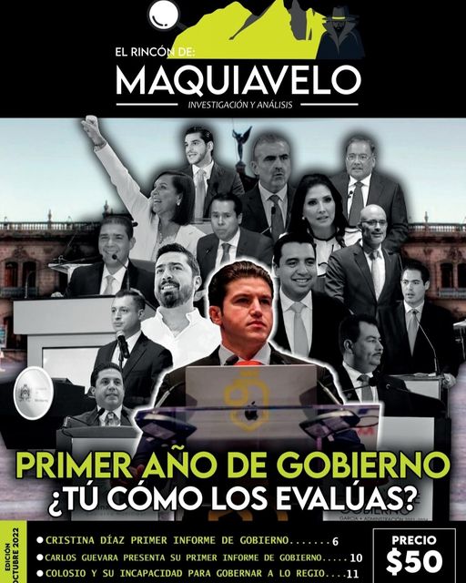 Amig@ Maquilector no te pierdas nuestra edición de Octubre donde encontrarás el análisis del primer año de trabajo del Gobernador así como de algunos alcaldes.