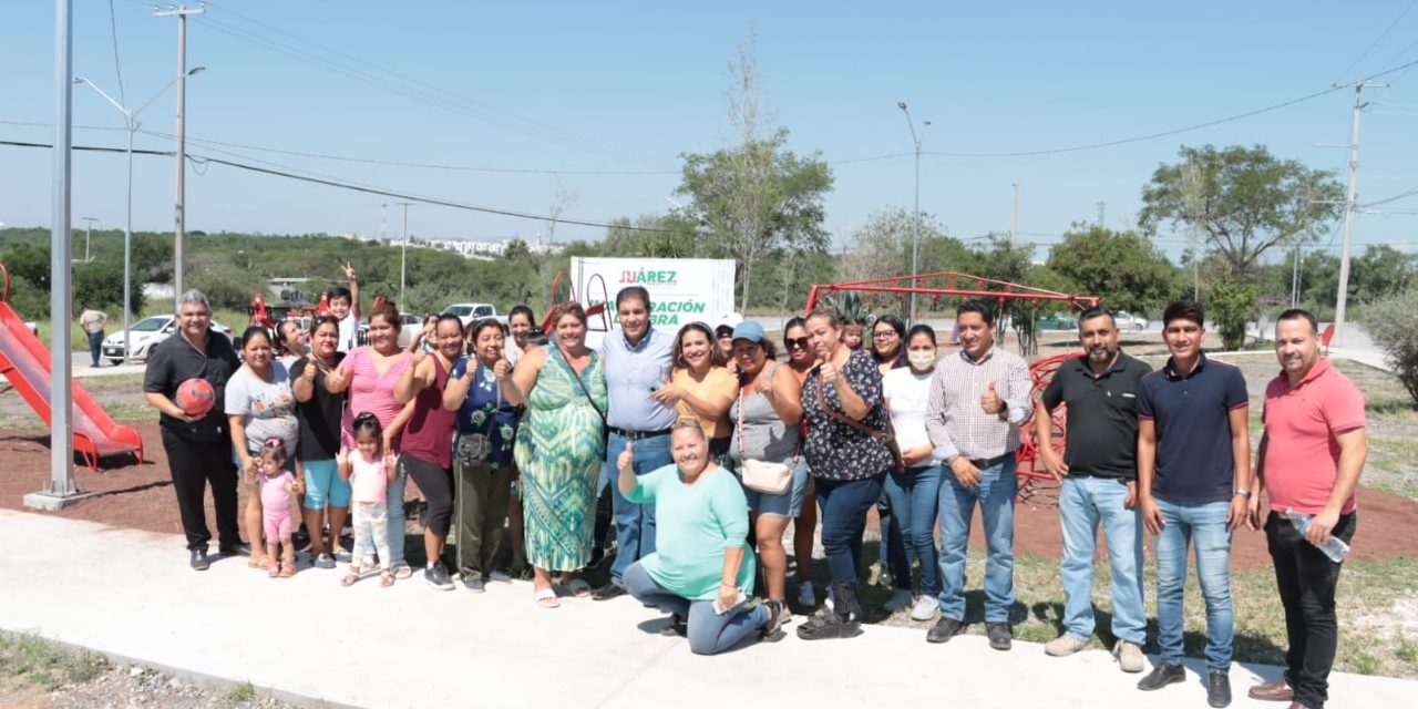 EN JUÁREZ IMPULSA PACO TREVIÑO LA REHABILITACIÓN DE PARQUES PÚBLICOS