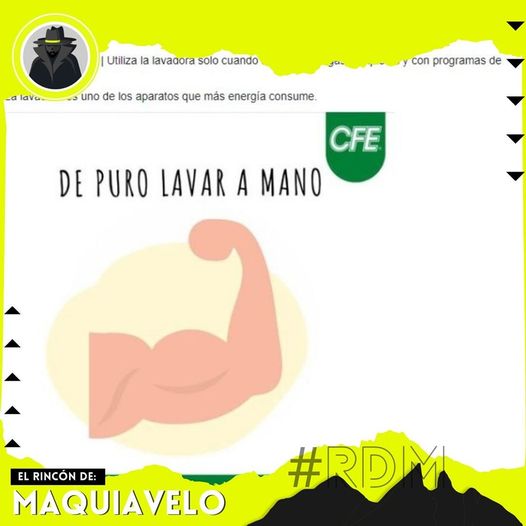 PREPAREN LOS LAVADEROS, QUE LA CFE RECOMIENDA LAVAR A MANO PARA AHORRAR AGUA