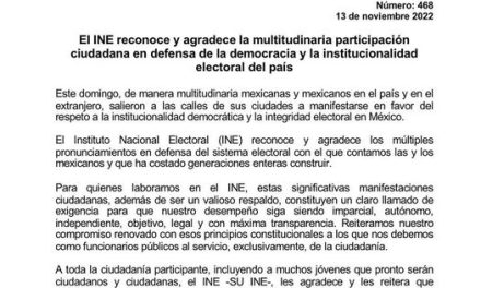 Agradece @lorenzocordovav apoyo de la gente hoy  Deben de estar contentos todos los que acudieron hoy y los integrantes del @inemexico  más  Un día de éxito para los organizadores y quienes creyeron en este ejercicio  Veremso mañana que opina el Presi @lopezobrador