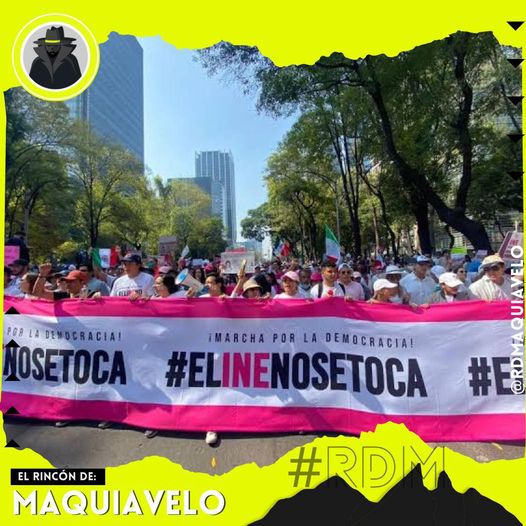 CIUDADANOS Y FUNCIONARIOS POLÍTICOS UNIDOS MARCHANDO CONTRA REFORMA ELECTORAL DE AMLO