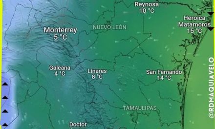 LLEGA FRENTE FRÍO NÚMERO 8 CON MÍNIMAS DE HASTA 3 GRADOS CELSIUS