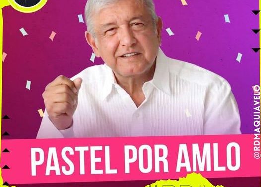 MORENISTAS ORGANIZAN PASTEL FESTEJANDO EL “CUMPLE DEL PRESI AMLO”