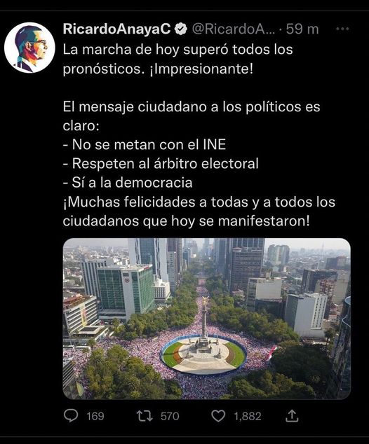 ¿En qué parte del país marcharía @ricardoanayacortes ?  ¿No subió fotos en la marcha?  ¿O él “ya marchó”