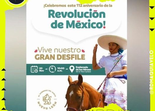 ANUNCIA EL GOBIERNO DE NUEVO LEON QUE HABRÁ METRO GRATIS POR DESFILE DEL 20 DE NOVIEMBRE