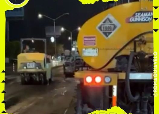 CONTINÚA SANTA CATARINA CON OBRAS VIALES NOCTURNAS