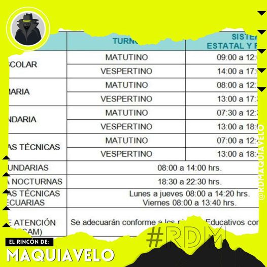 A PARTIR DEL MARTES SE IMPLEMENTARÁ EL HORARIO DE INVIERNO EN KINDER, PRIMARIA Y SECUNDARIA