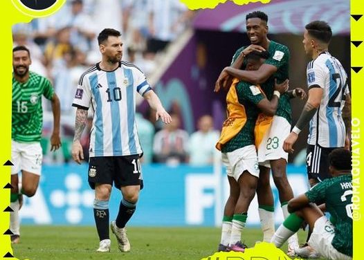 SUFRE ARGENTINA PRIMER DESCALABRO POR ARABIA SAUDITA SORPRESA PARA UNO DE LOS FAVORITOS DEL MUNDIAL