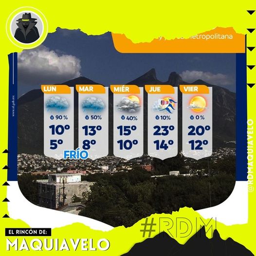 CONTINÚAN TEMPERATURAS BAJAS ESTA SEMANA