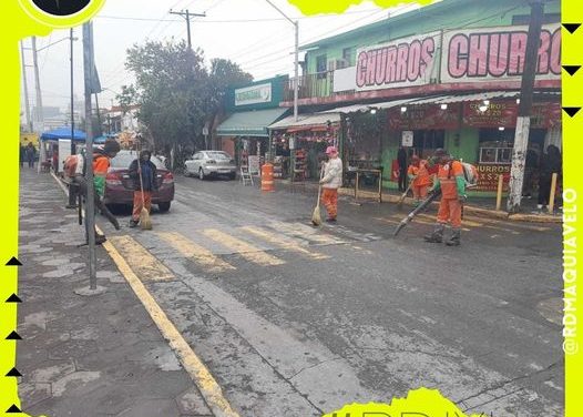 LLEVA A CABO SERVICIOS PÚBLICOS OPERATIVOS DE LIMPIEZA EN LA BASÍLICA DE GUADALUPE