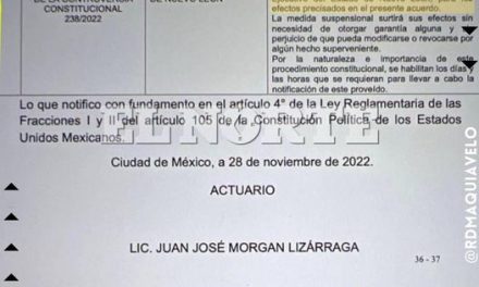 Vía: El Norte LA SUPREMA CORTE DE JUSTICIA DE LA NACIÓN SUSPENDE DESIGNACIÓN DE FISCAL GENERAL