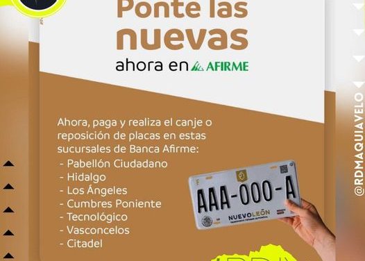 INSTITUTO DE CONTROL VEHICULAR HABILITA EL PAGO DE REPLAQUEO EN BANCOS AFIRME