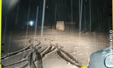 GALEANA SE PINTÓ DE BLANCO CON LA PRIMERA NEVADA DEL AÑO