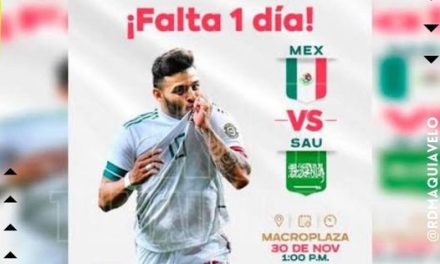 PODRÁN DISFRUTAR REGIOS DEL ARABIA SAUDI VS MÉXICO EN MACROPLAZA