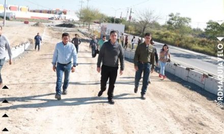 PACO TREVIÑO SUPERVISA AVANCE DEL “PUENTE LOCO”