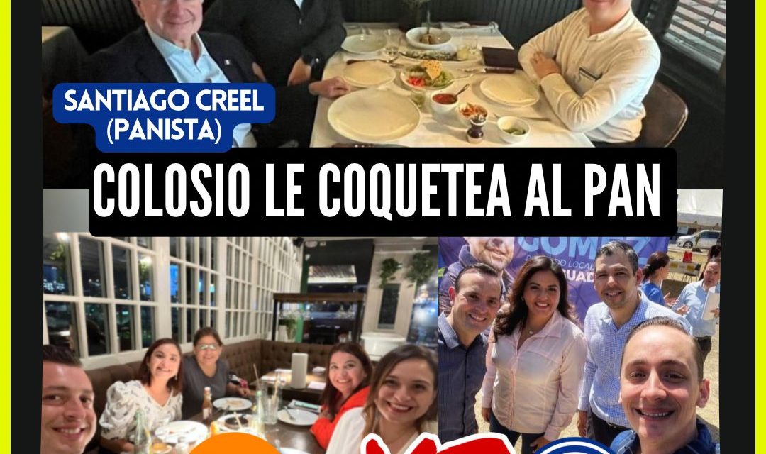 MIENTRAS SUS DIPUTADAS SE RASGAN LAS VESTIDURAS CONTRA EL PAN, COLOSIO “COQUETEA” CON SANTIAGO CREEL