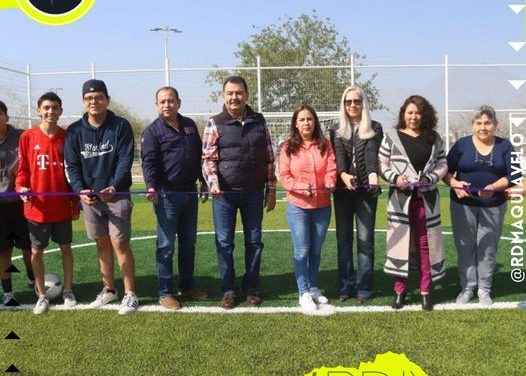 CARLOS GUEVARA CONSTRUYE MÁS ESPACIOS DEPORTIVOS PARA LOS JÓVENES DE GARCÍA