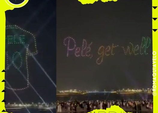 APOYAN A PELÉ CON DRONES DESDE QATAR
