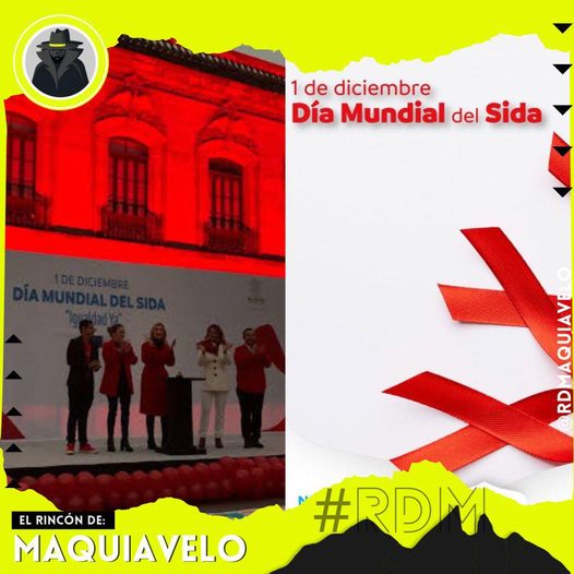 PALACIO DE GOBIERNO ILUMINA SUS INSTALACIONES DE ROJO POR EL DÍA MUNDIAL DEL SIDA