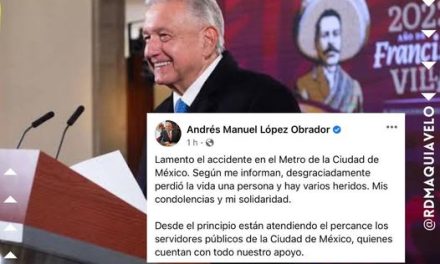 LAMENTA AMLO ACCIDENTE DE LA LÍNEA 3 DEL METRO Y ENVÍA MENSAJE DE SOLIDARIDAD