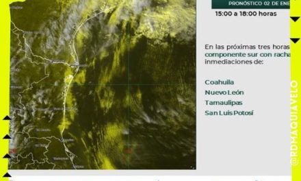 CONAGUA INFORMA SOBRE FUERTES RACHAS DE VIENTO