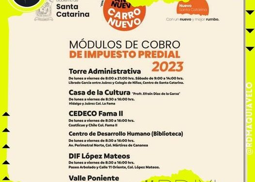 SANTA CATARINA TIENE GRAN RESPUESTA EN EL PAGO DE PREDIAL