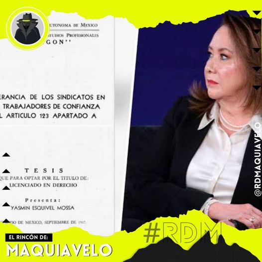 PAN SOLICITA LA   INTERVENCIÓN INMEDIATA DEL CONTRALOR DE LA SCJ POR TESIS PLAGIADA DE YASMÍN ESQUIVEL