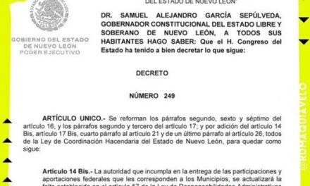 PUBLICAN EN EL PERIÓDICO OFICIAL DEL ESTADO, DECRETOS QUE IMPIDEN RETENER RECURSOS MUNICIPALES