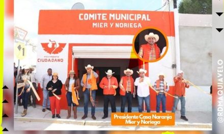 EN MIER Y NORIEGA VÍCTOR ESQUIVEL ENCABEZARÁ CASA NARANJA, EL ARRANQUE DE ACTIVIDADES FUE ABANDERADO POR MIGUEL SÁNCHEZ SECRETARIO DE ORGANIZACIÓN DE MC Y EL ALCALDE DE ESE LUGAR SANTANA MARTÍNEZ