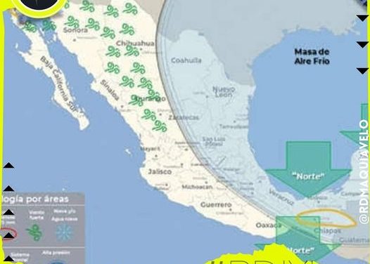 CONAGUA INFORMA EL FRENTE FRÍO NÚMERO 24 EN MÉXICO CON TEMPERATURAS DE HASTA MENOS DIEZ GRADOS CELSIUS